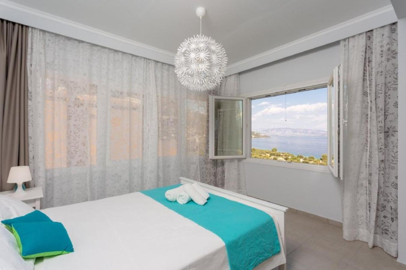 Corfu Sea View Villa - Aurora Barbati Ngoại thất bức ảnh