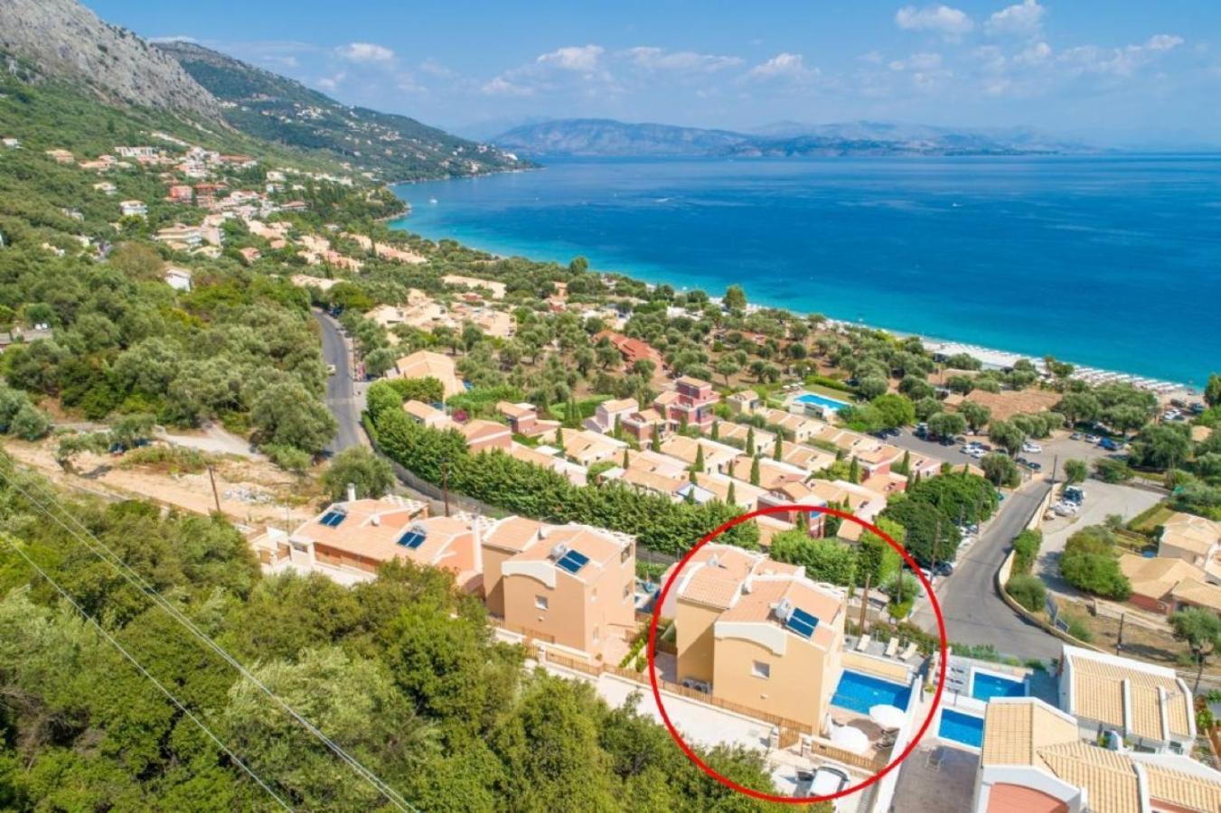 Corfu Sea View Villa - Aurora Barbati Ngoại thất bức ảnh